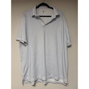 1764 Golf Polo Shirt Mens XL Blue Striped Short‎ Sleeve